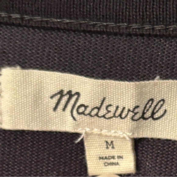 Madewell Black Crewneck Pullover Top Size Medium    SKU11 - Picture 6 of 13